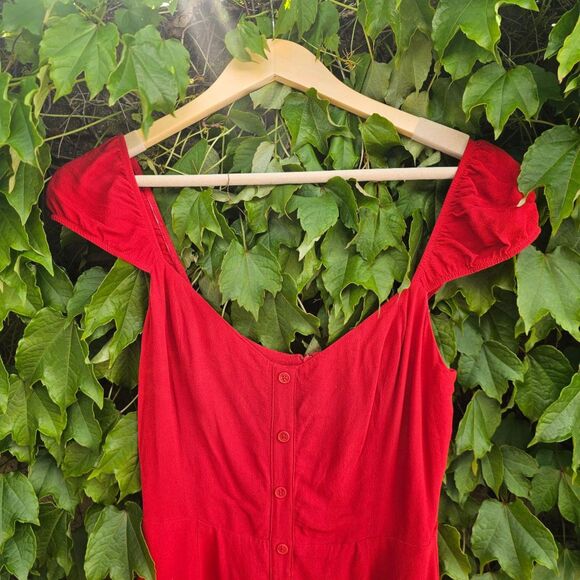 Reformation Red Cocktail Party Mini Dress | Size 6 - Picture 2 of 3